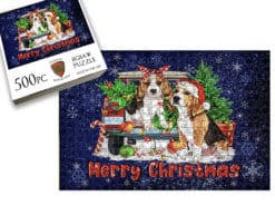 Christmas Beagle Helpers